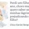 Perdi um filho há um ano, choro muito, e quero saber se as minhas lágrimas estão prejudicando meu filho? - Chico Xavier Responde